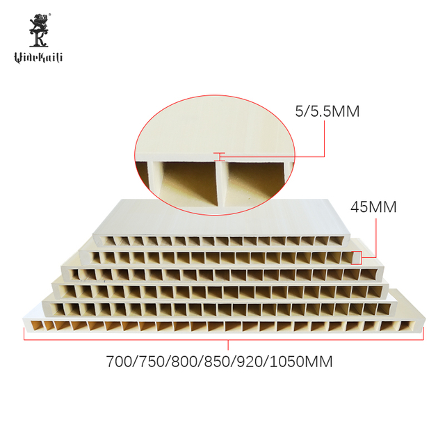 Qide WPC Door Material Unfinished 45mm Thickness WPC Door Panel For Houses