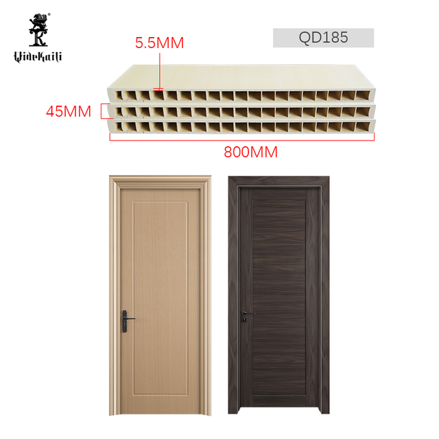 Most Popular Extrusion Sanded WPC Hollow Door Panel In Middle East Market