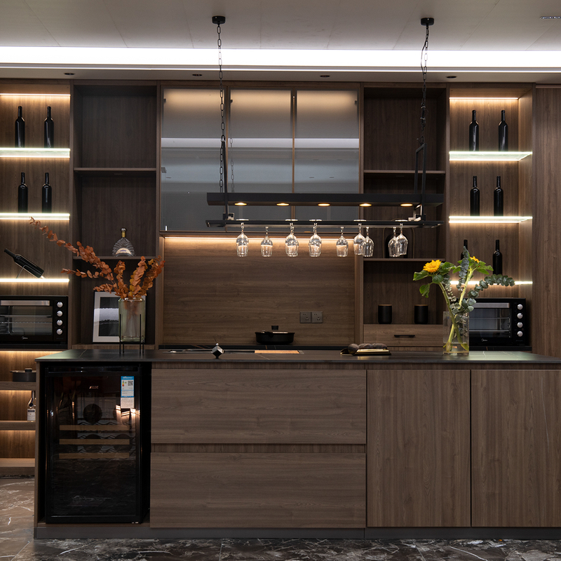 Italian Custom WPC Kitchen Cabinet With PVC Film