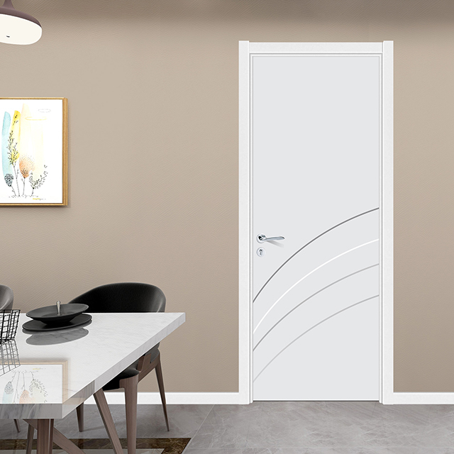 Modern Waterproof Door With Rainbow Carving Pattern